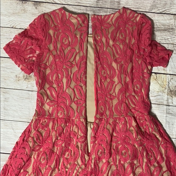 BOBEAU Romantic Pink Lace Dress - Picture 4 of 5